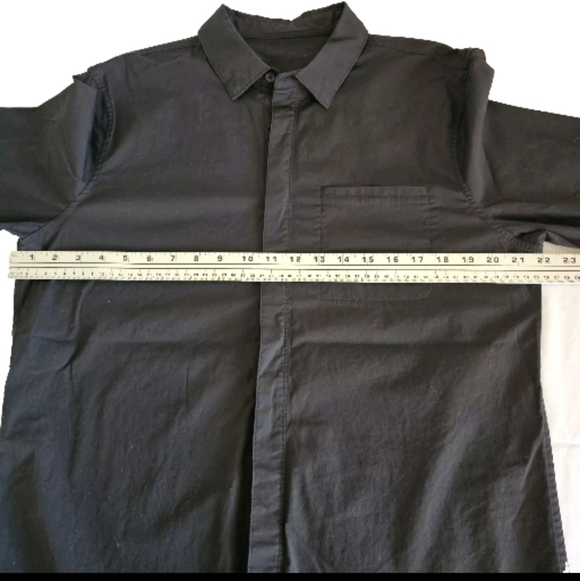 Lululemon Commission Hidden Button Pocket Longsleeve Black Men's Shirt Medium - Picture 6 of 9